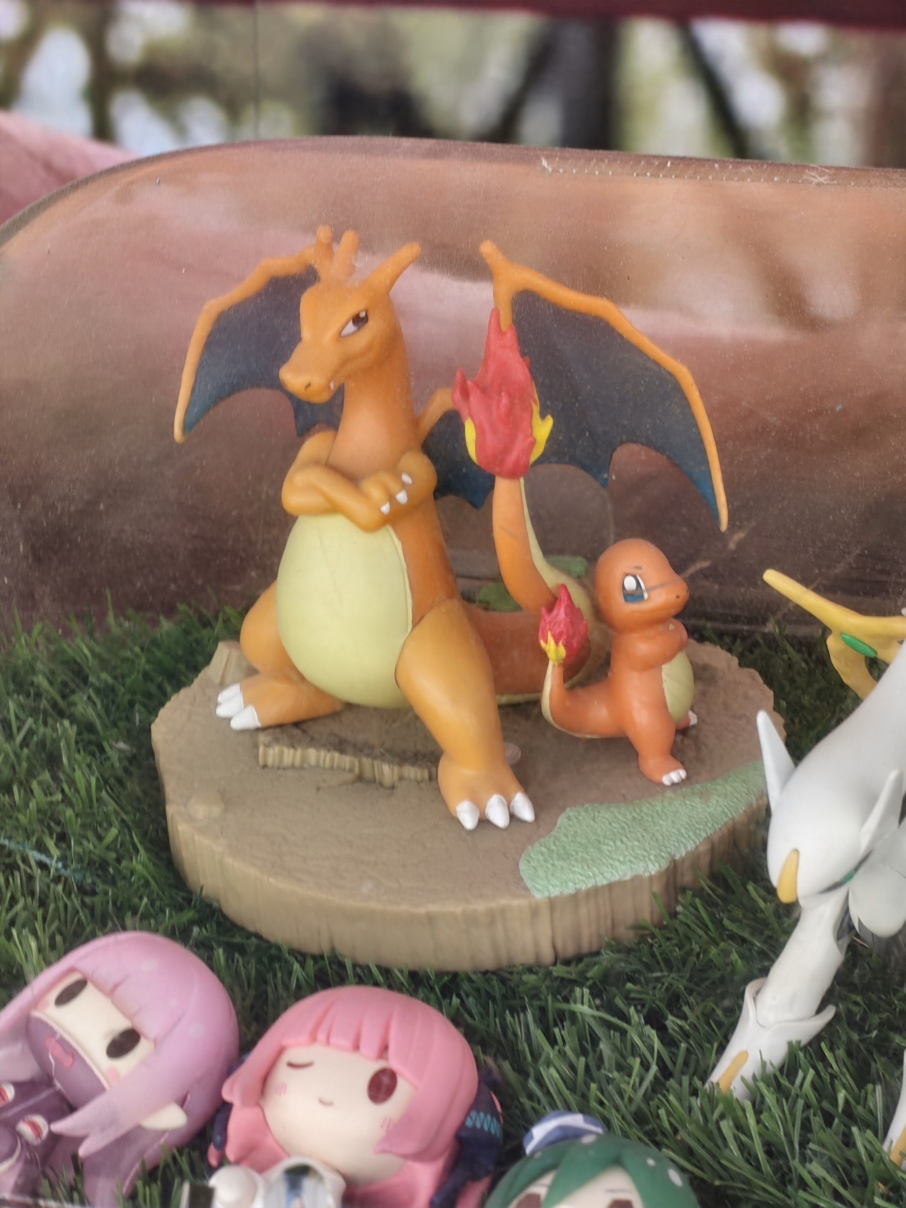 Pokemon and other toys in a store window