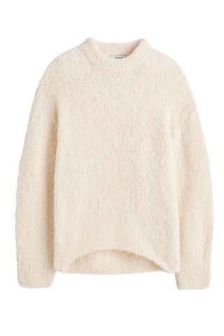  Wool-Alpaca Blend Bouclé-Knit Oversized Sweater 