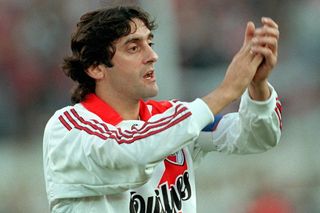 Enzo Francescoli in action for River Plate.