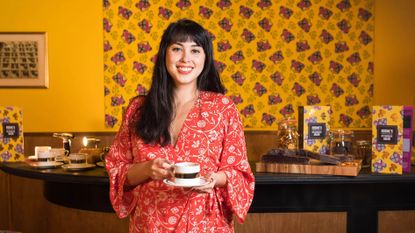 Melissa Hemsley at the opening of Rosine&#039;s Hot Chocolate Salon to mark ark the launch of the #SheDeserves campaign