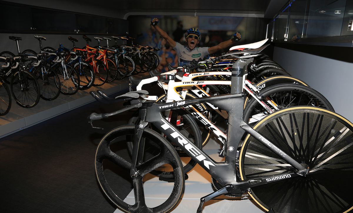 Contador's Trek Speed TT bike from his final season as a pro