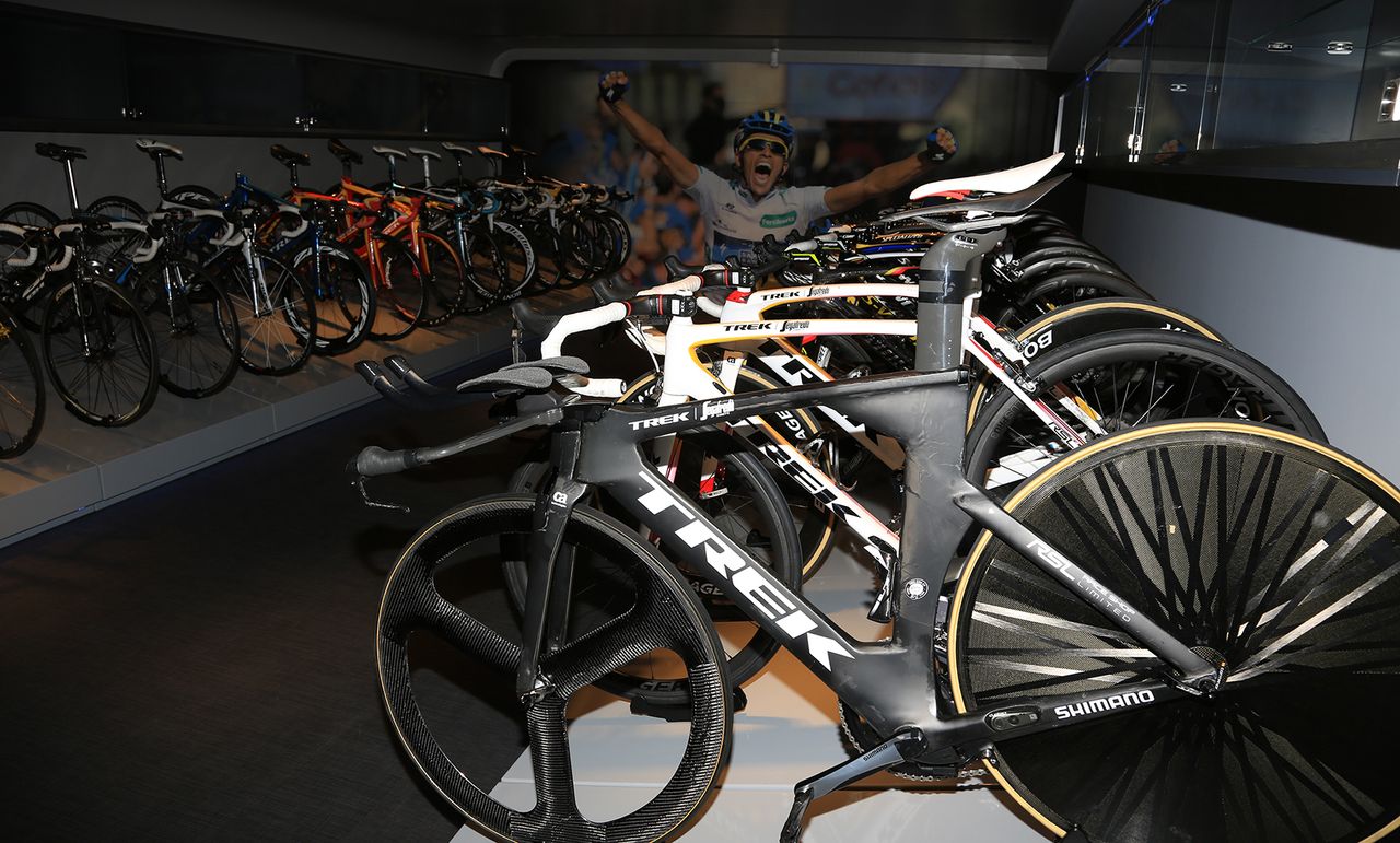 Contador's Trek Speed TT bike from his final season as a pro