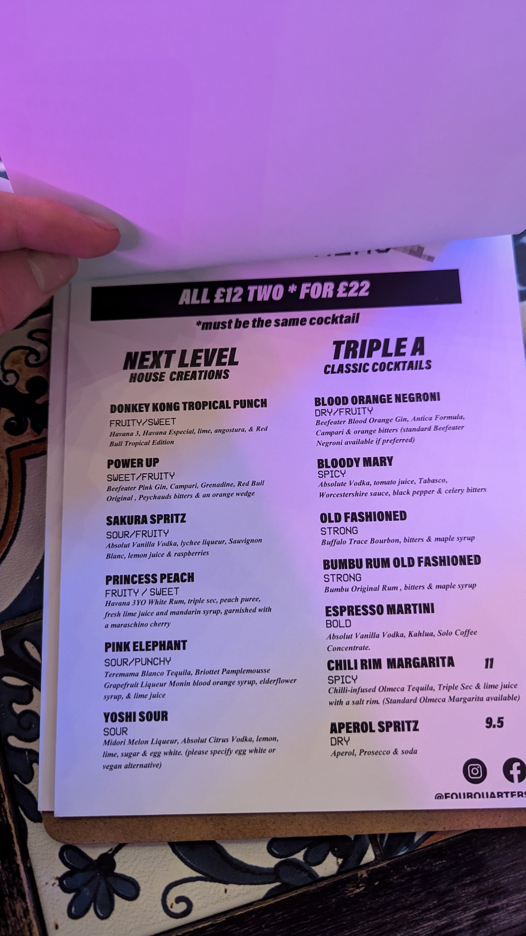 What to play and drink at Four Quarters, London Bridge