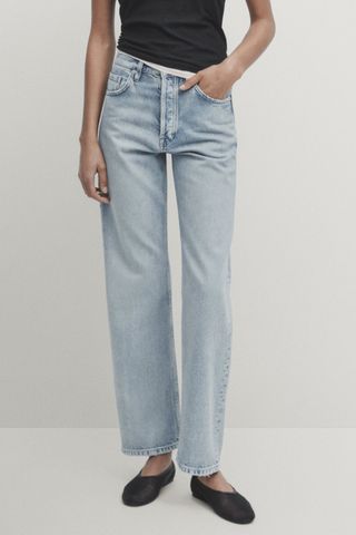 Massimo Dutti Straight-Leg High-Waist Jeans