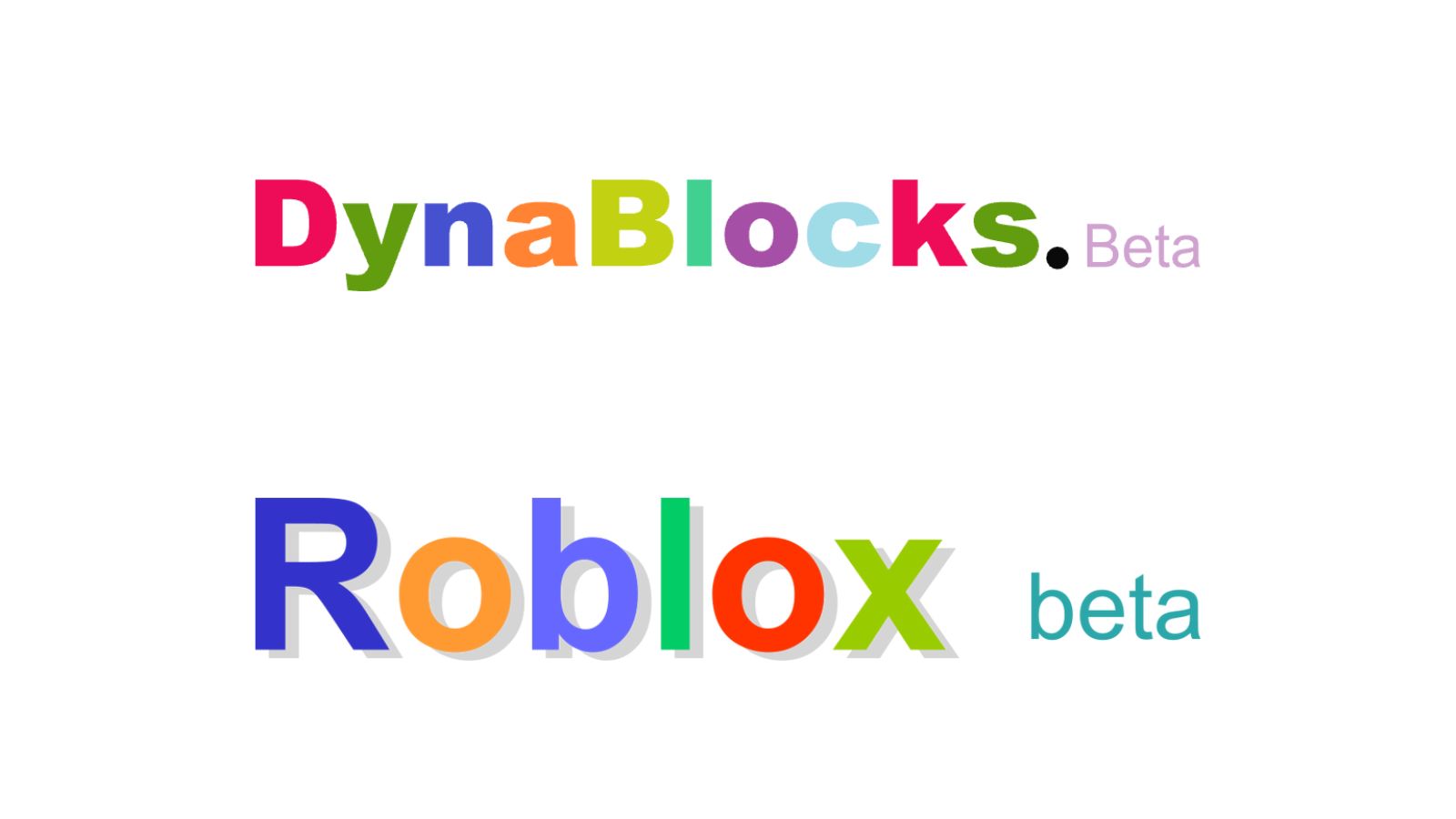 Dynablocks and original Roblox logos