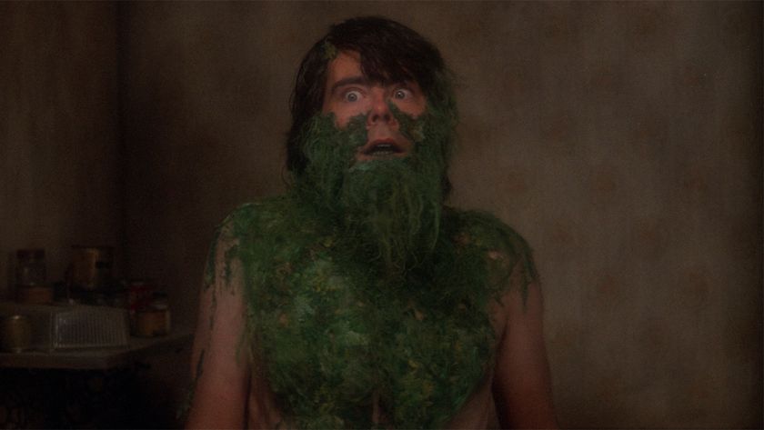 Stephen King as Jordy Verrill covered in moss in Creepshow