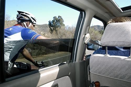 Nelson Vails demonstrates the sprinter's technique for attacking on a road ride.