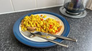 Scrambled Tofu meal cooked using The Complete Plant-Based Cookbook