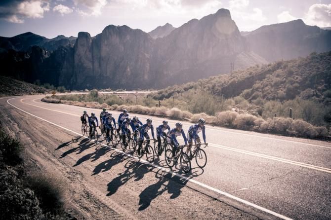 The 2013 UnitedHealthcare team out for an Arizona training ride.