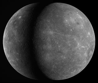 Two views of Mercury captured by NASA's MESSENGER spacecraft on Jan. 14, 2008, and Sept. 29, 2009.