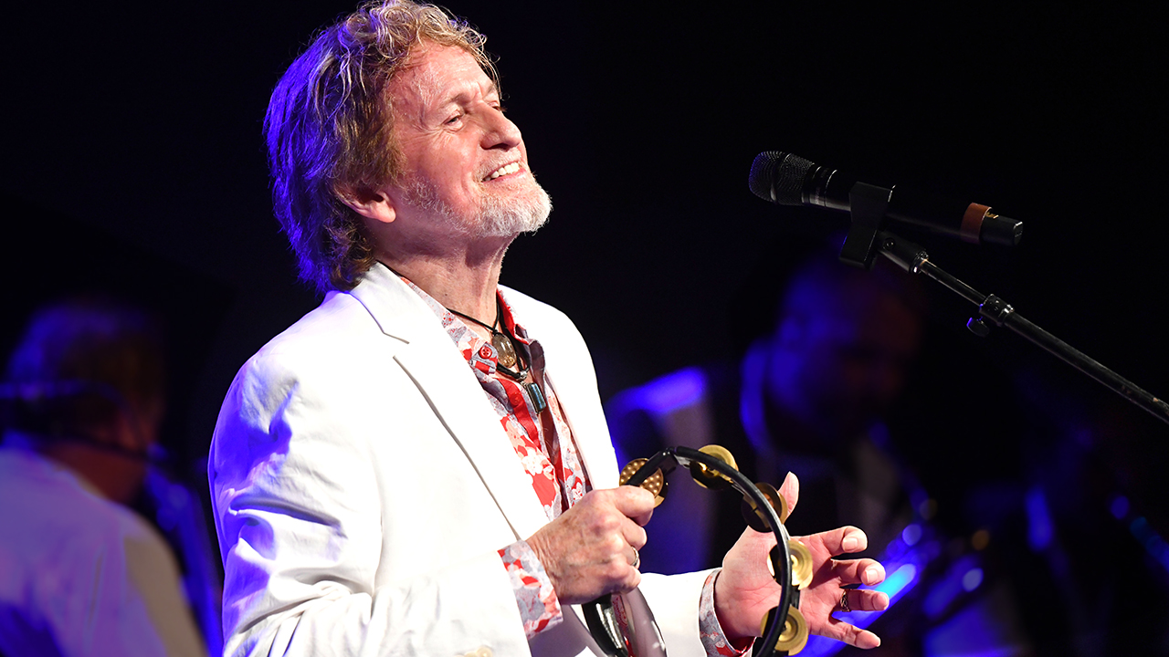 PASADENA, CALIFORNIA - AUGUST 29: Rock and Roll Hall of Fame member Jon Anderson, founding singer of the classic rock band Yes, performs onstage during his "1,000 Hands" solo tour at The Rose on August 29, 2019 in Pasadena, California. (Photo by Scott Dudelson/Getty Images)