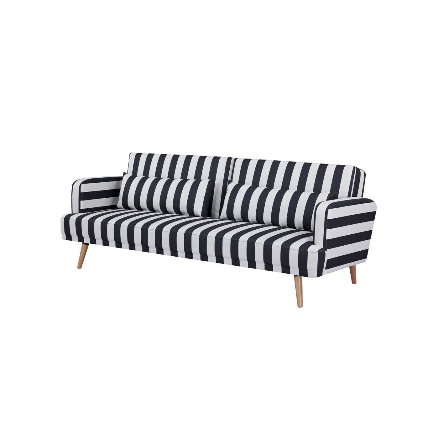 Habitat Andy Fabric Clic Clac Sofa Bed - Black &amp;amp; White