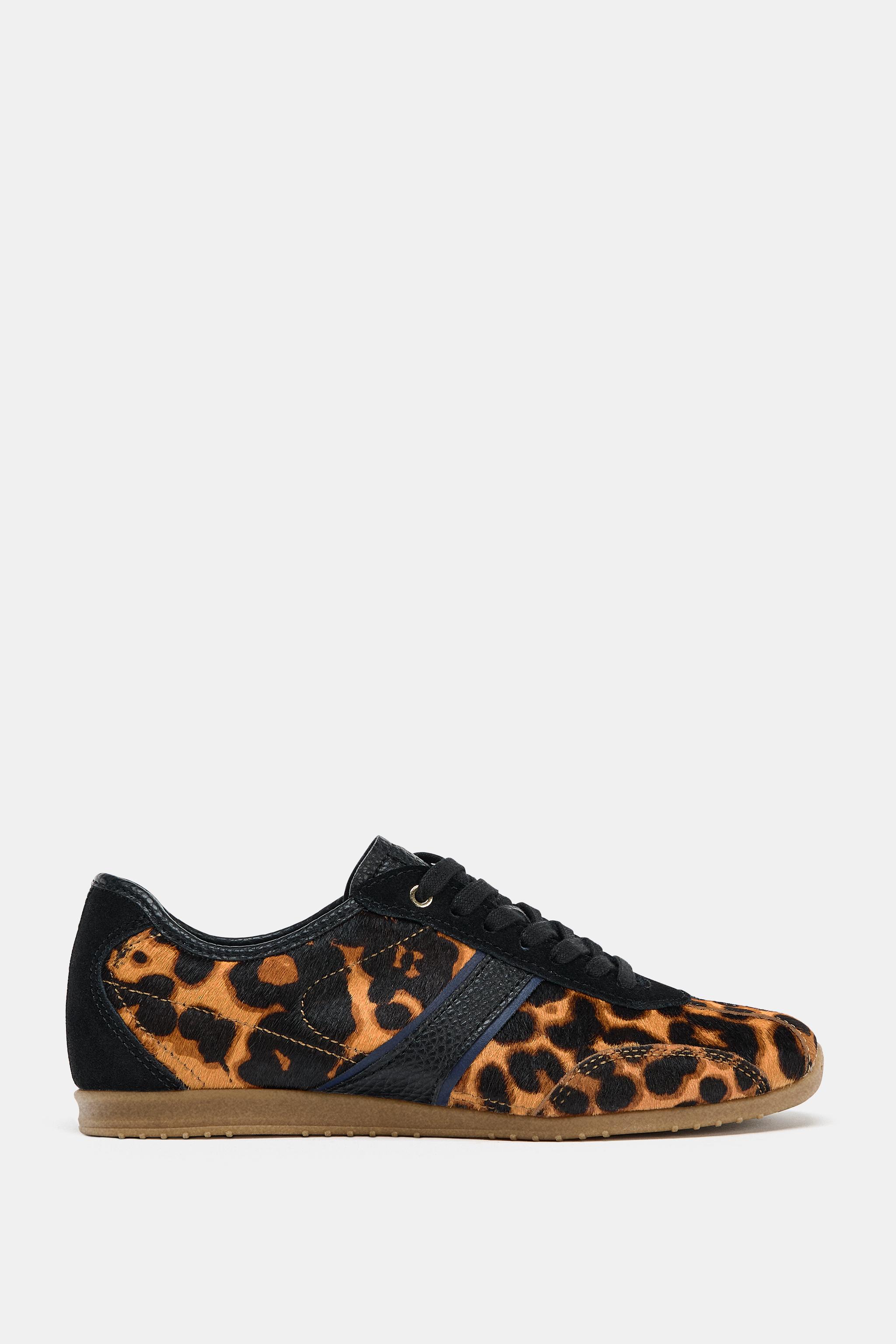 Animal Print Leather Sneakers