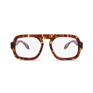 Jane in Red Tortoise Optical Lens