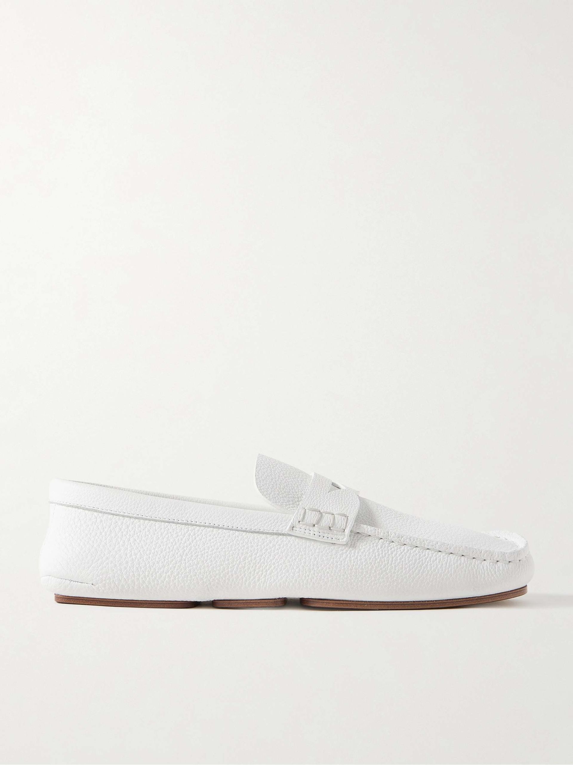 Billy Textured-Leather Loafers