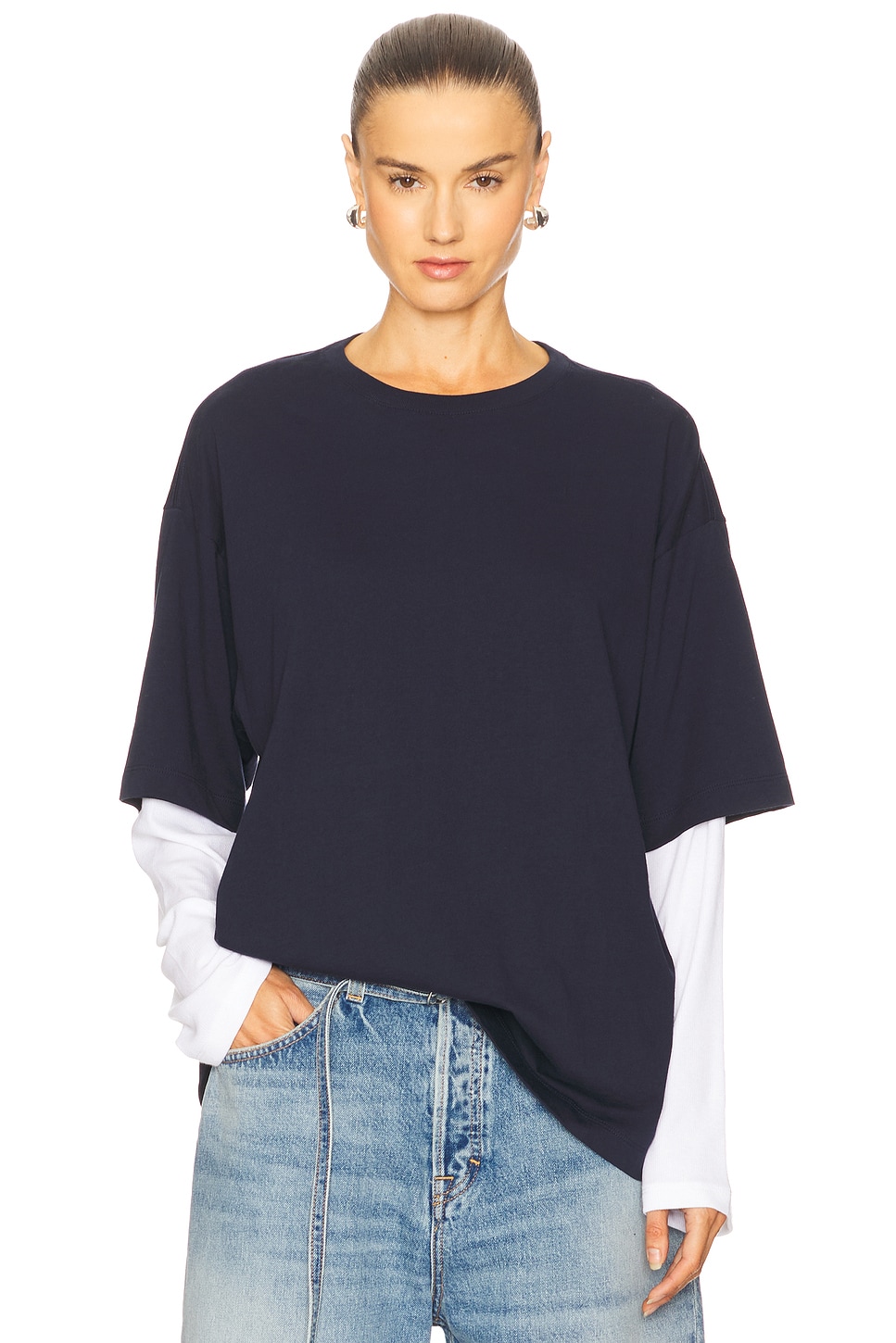 layered long sleeve tee