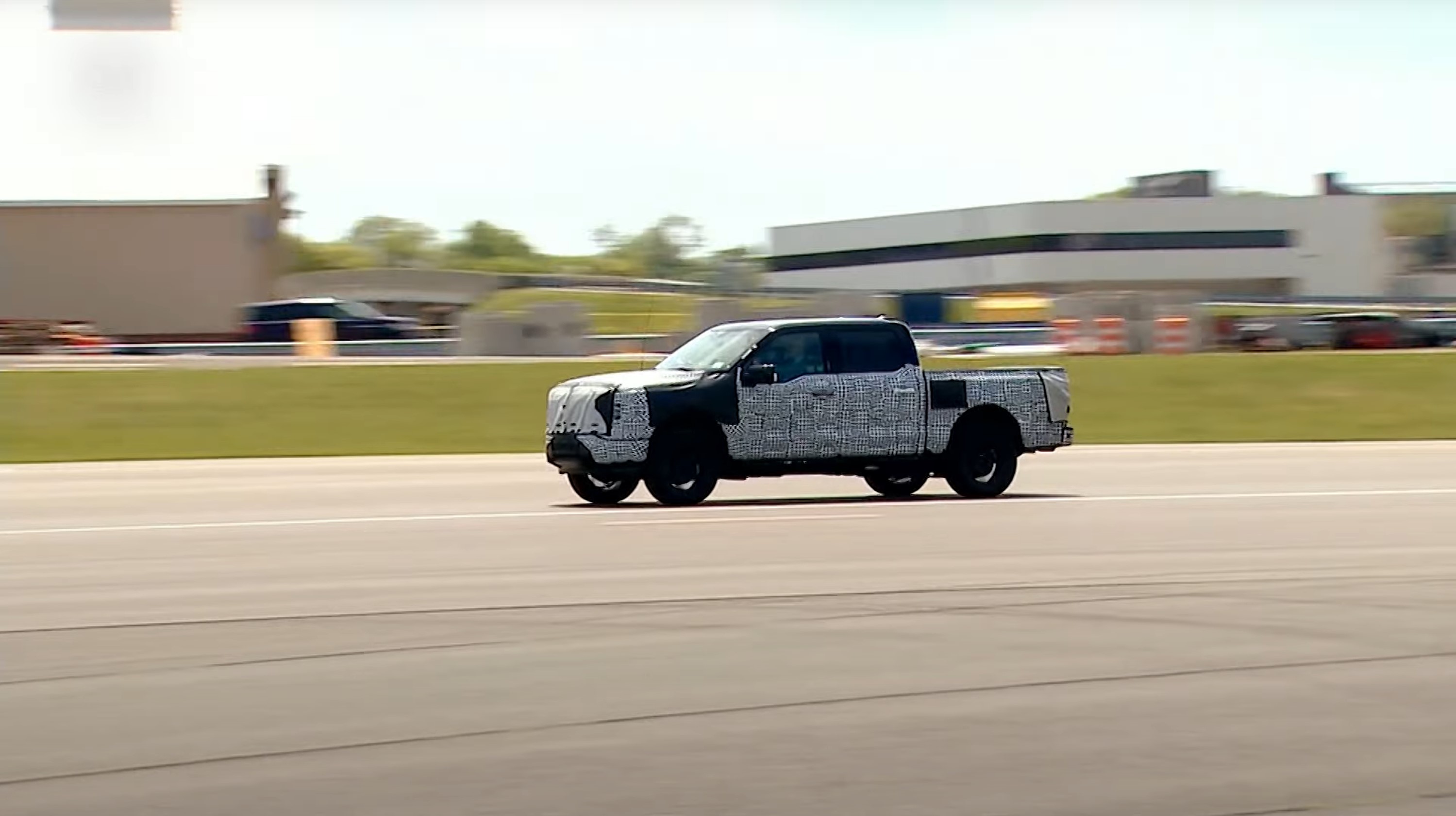 Ford F-150 lightning biden test drive