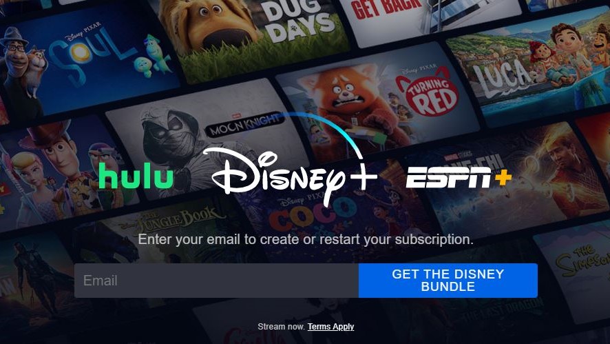 Disney Plus, Hulu, and ESPN+ bundle advertisement