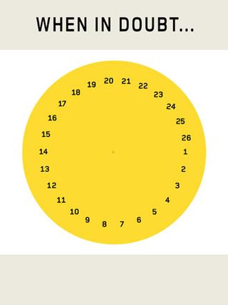 yellow coloured dail with numbers