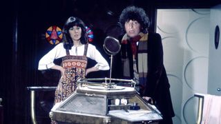 Doctor Who Sarah Jane Smith and The Doctor played by Elisabeth Sladen and Tom Baker