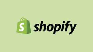 shopify logo on green background
