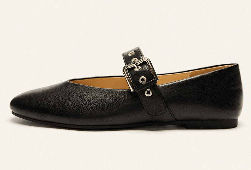 C. Paravano, V-Cut Design Mary Jane Flats(Remy&amp;#65289;