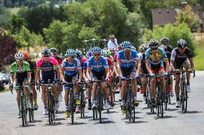 The front of the race hits the base of the final climb.