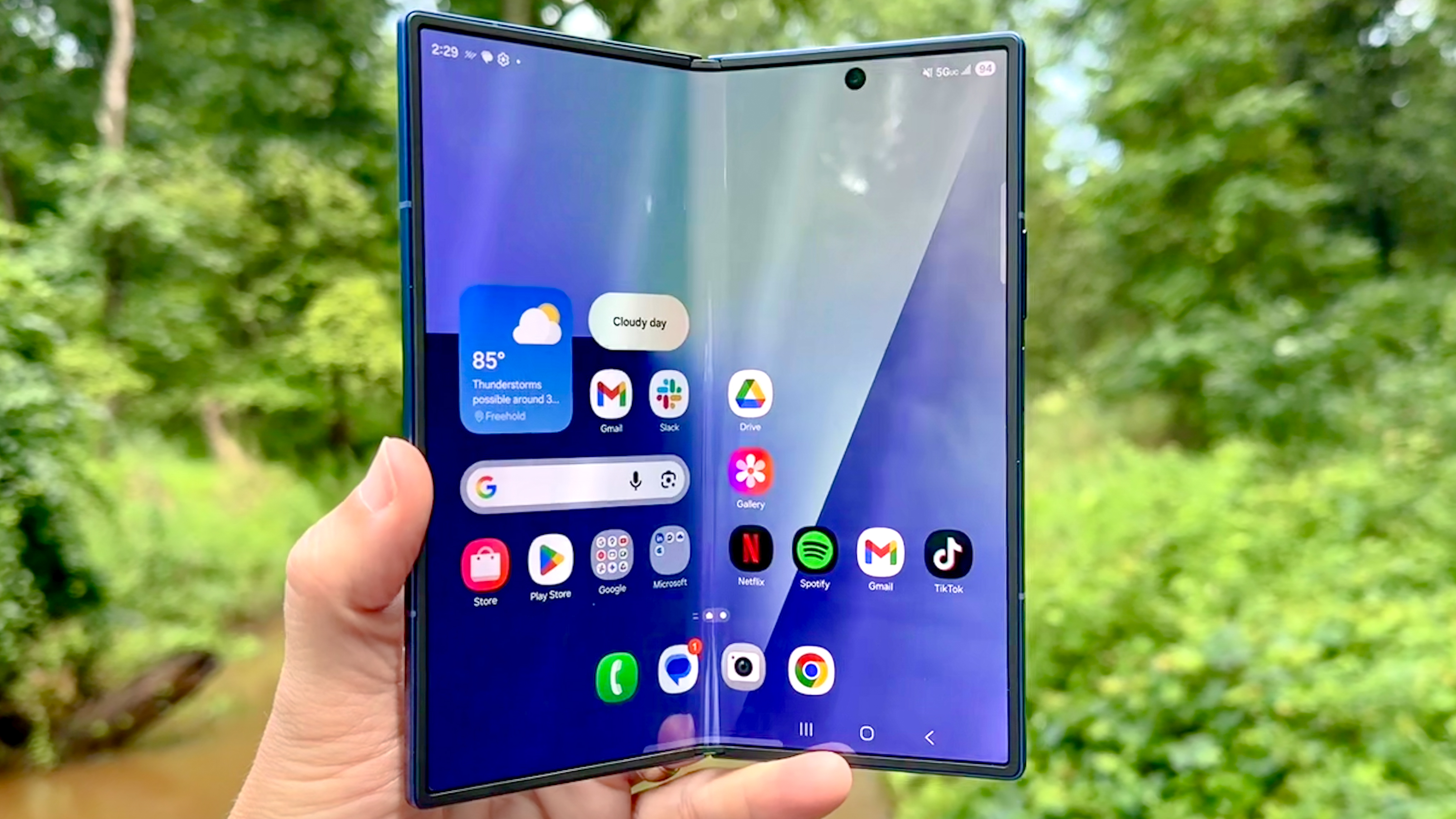 Samsung Galaxy Z Fold 7 shown in hand