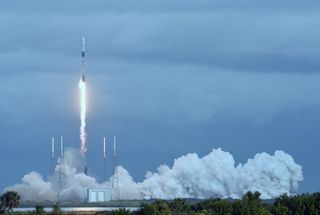 A SpaceX Falcon 9 rocket lifts off from pad 40 at Cape Canaveral Space Force Station on January 24, 2021 in Cape Canaveral, Florida. 