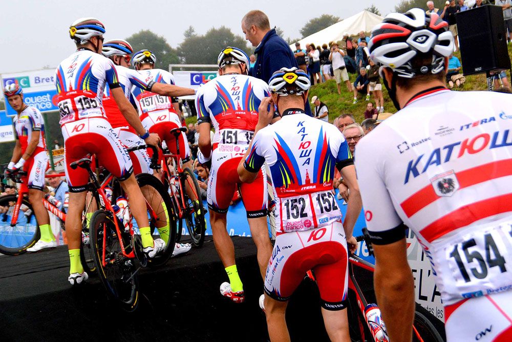Team Katusha at GP Ouest France Plouay