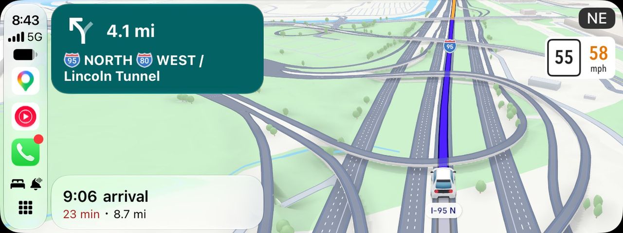 Google Maps Immersive Navigation screenshot.