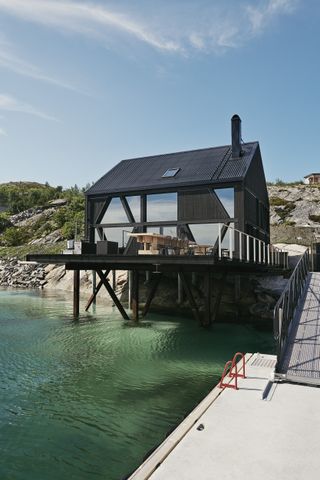 ‘Naustet' traditioanal Norwegian boat house