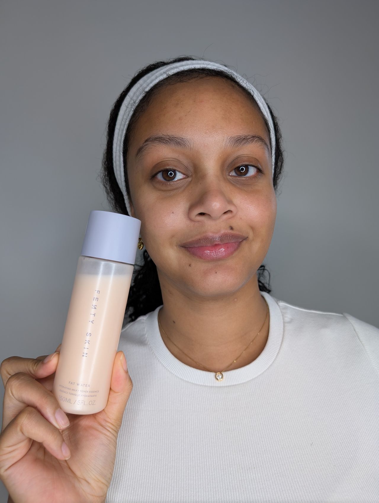 shauna beni-haynes before and after testing fenty skin's milky toner