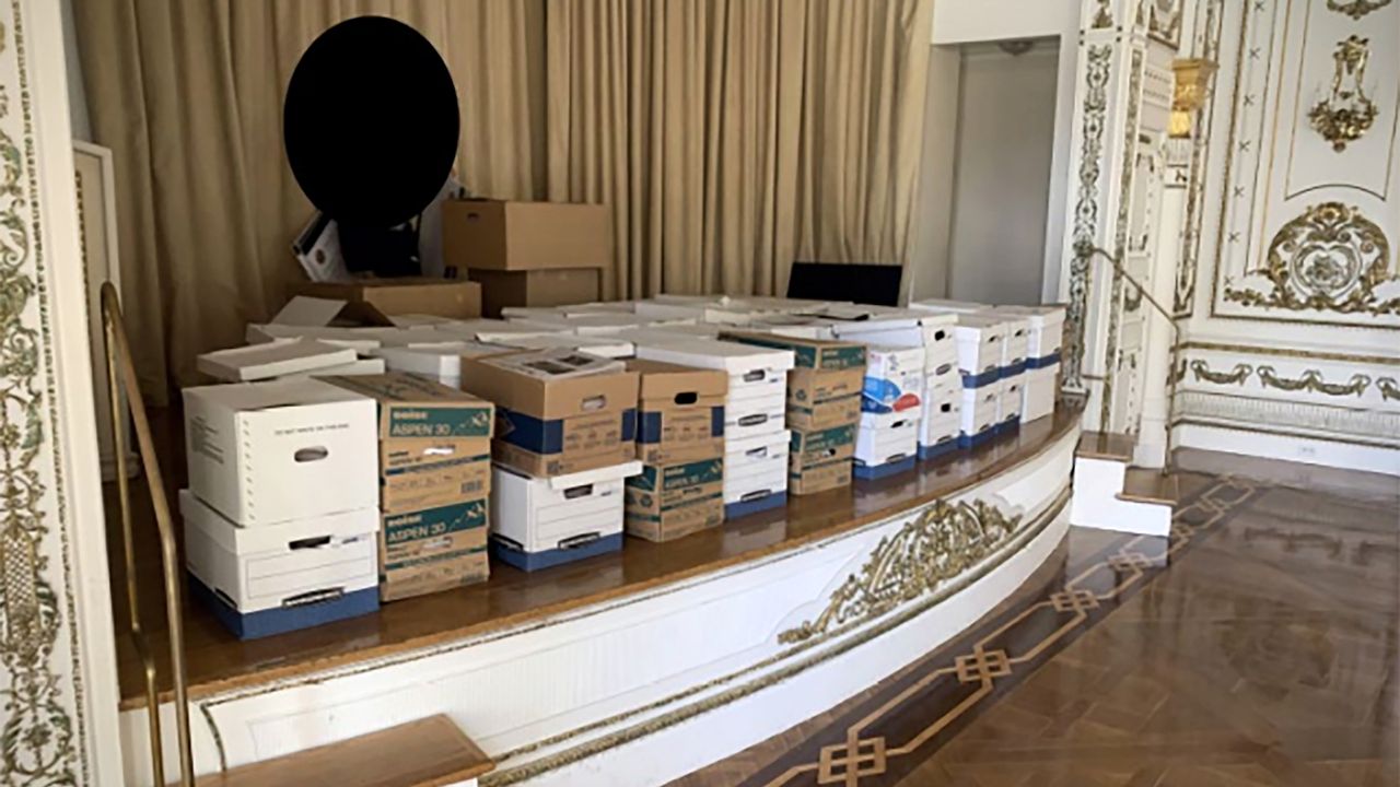 Boxes of documents at Donald Trump&#039;s Mar-a-Lago club