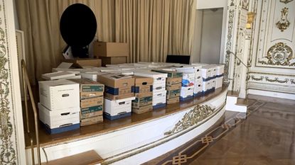 Boxes of documents at Donald Trump's Mar-a-Lago club