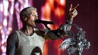 Oli Sykes performs with Bring Me The Horizon live on stage in Budapest in the summer of 2026