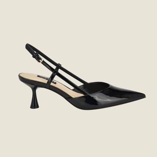 flat lay image of black heels