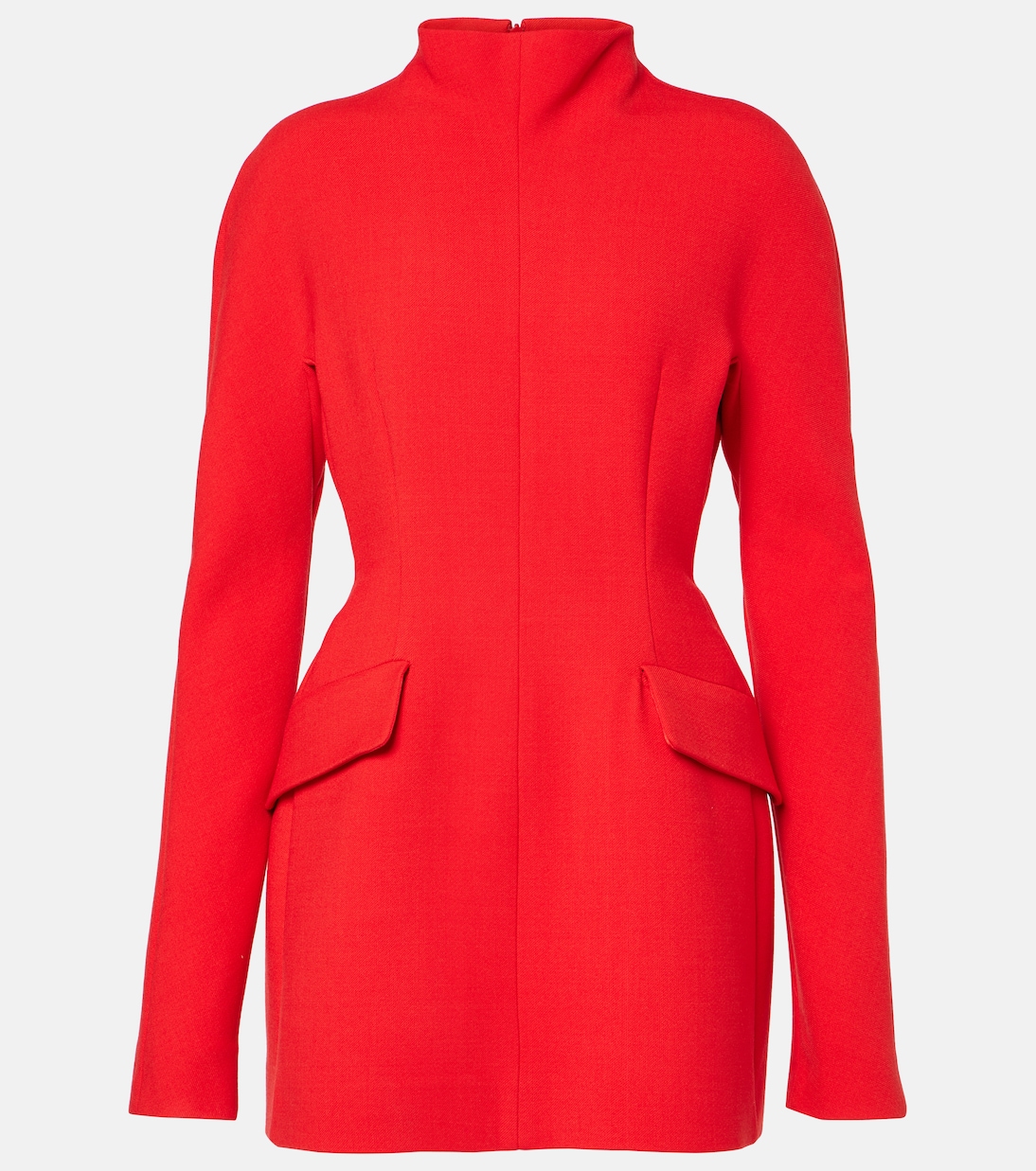 Terfrite Wool-Blend Gabardine Minidress in Red - Sportmax
