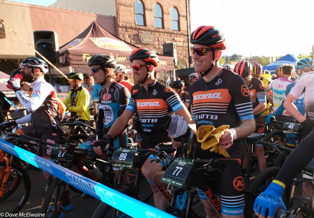 Kris Sneddon and Kona team-mate and endurance specialist Corey Wallace on the front row