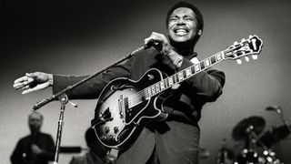 George Benson performs on stage at the Congresgebouw, The Hague, Netherlands, 1st December 1986