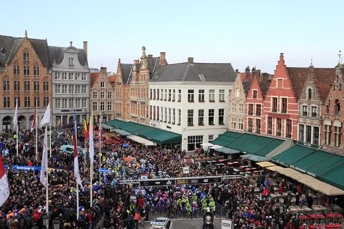 The start in Brugges was quite a scene