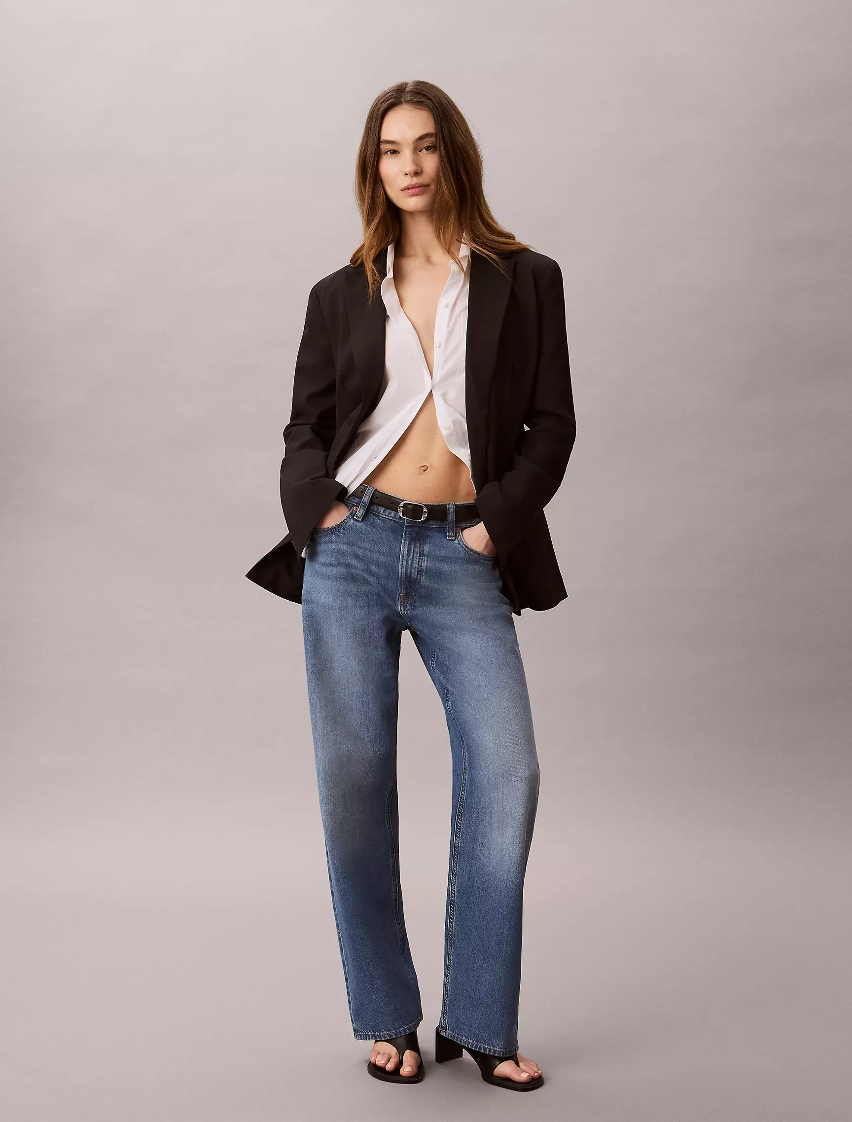 90s Straight Cotton Linen Jeans