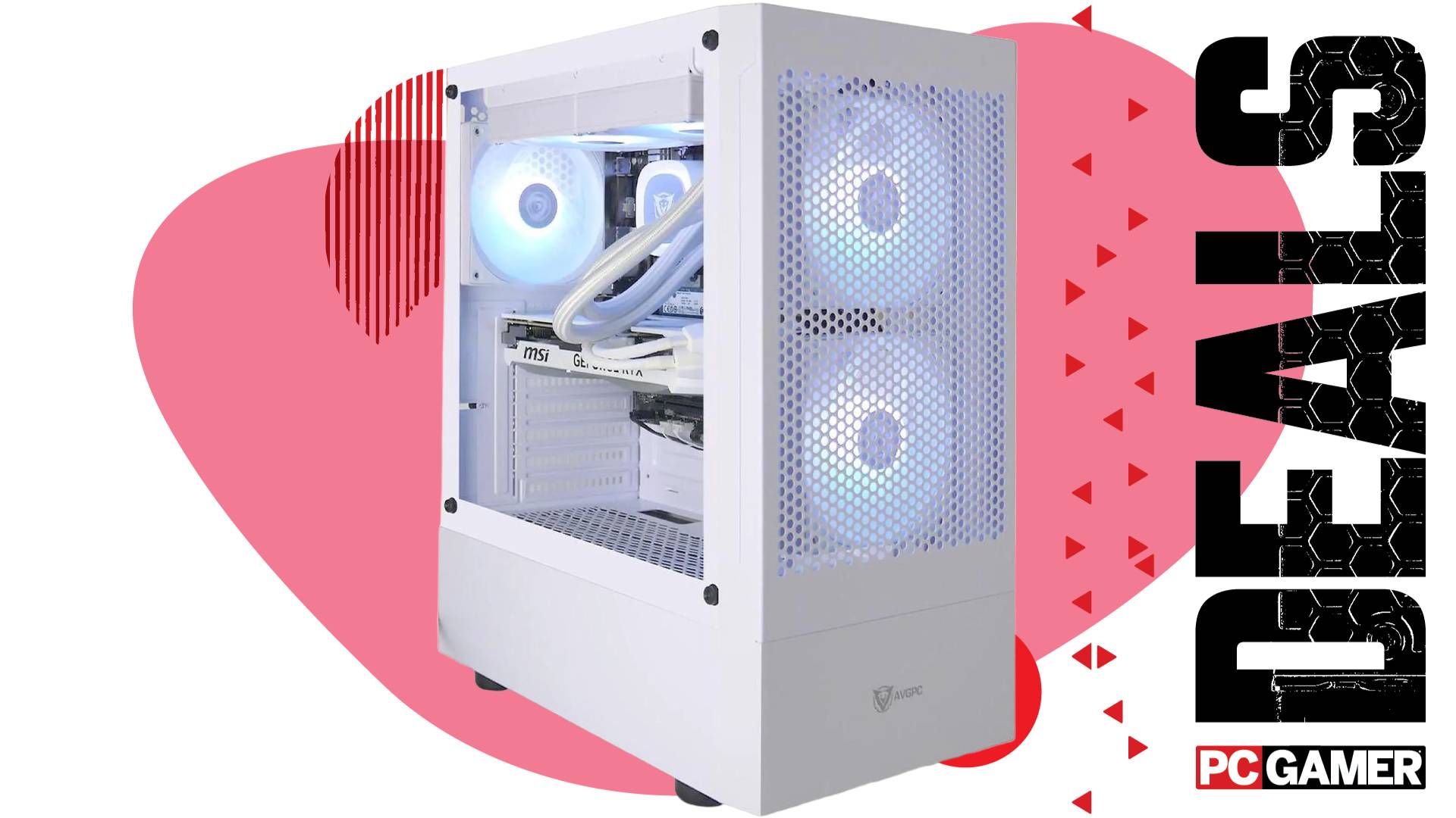 The AVGPC Max Series Gaming PC floats in the funky PCG deal void.