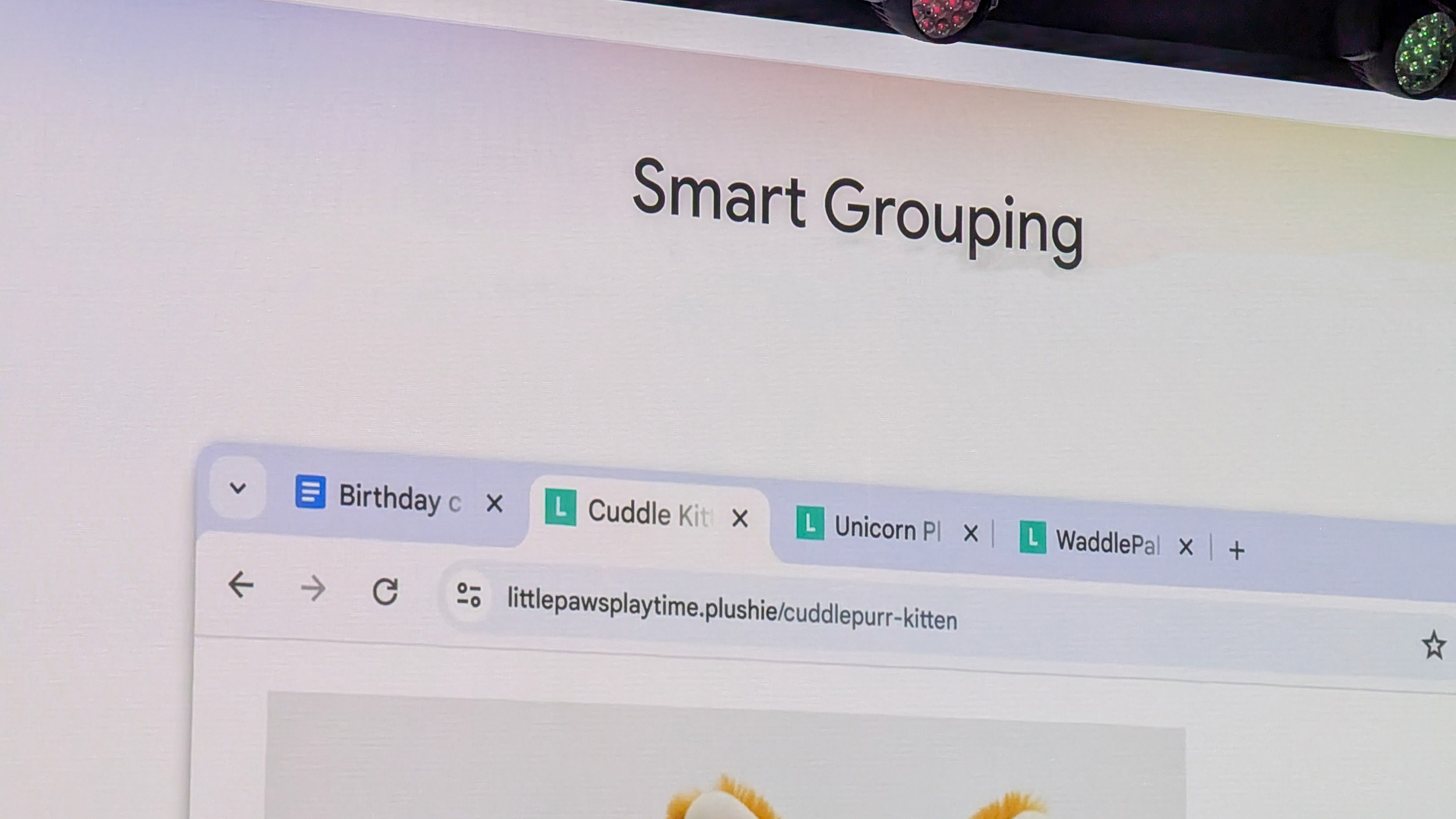 Smart Grouping showcase during Lenovo Chromebook Plus 14 event