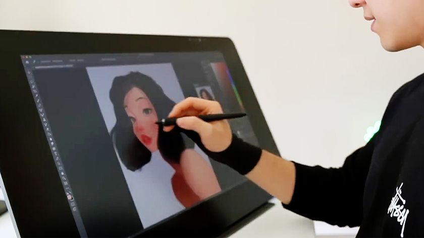 An artist doing a digital art challenge in Photoshop