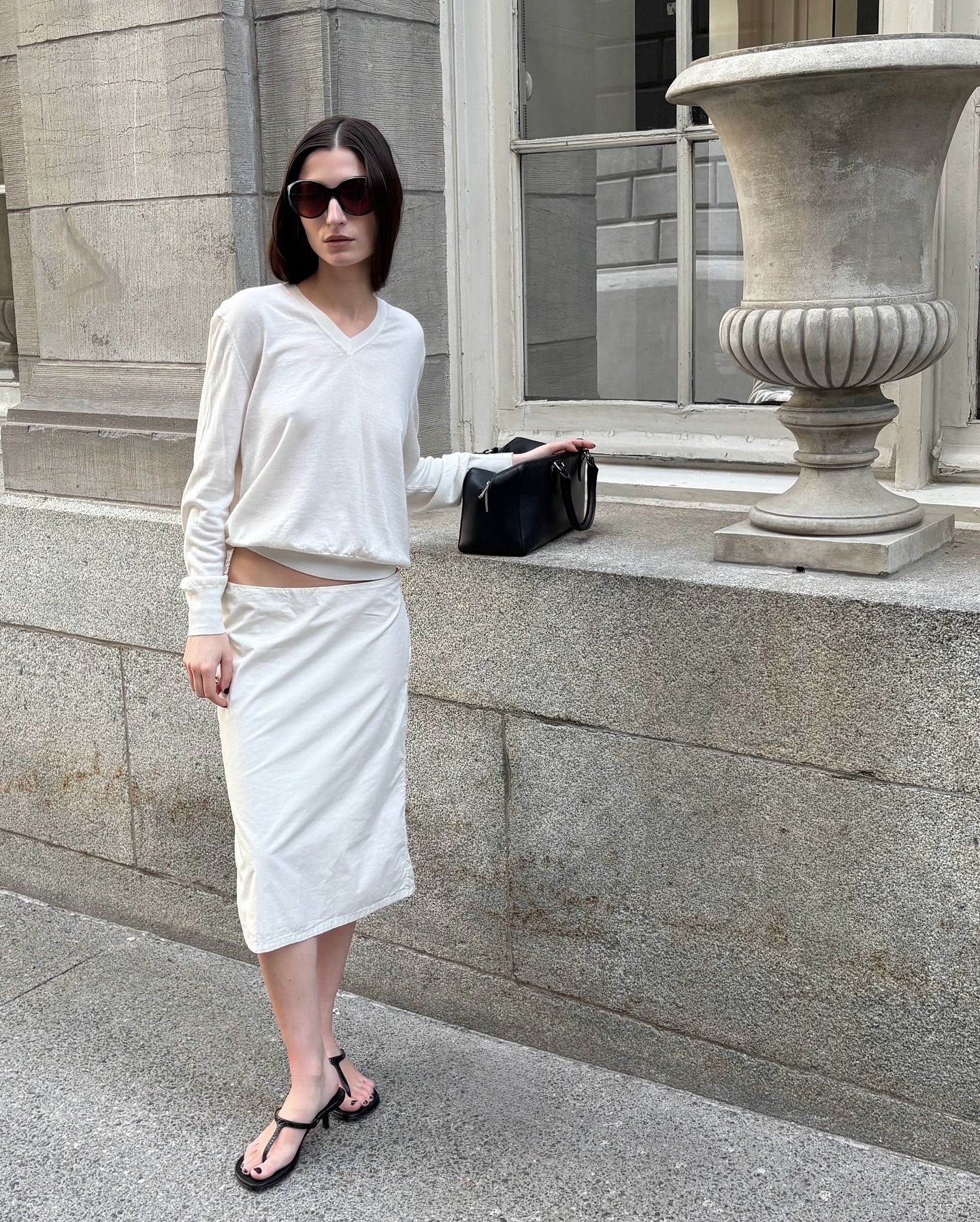 Andrea Ricci wearing oversize sunglasses.