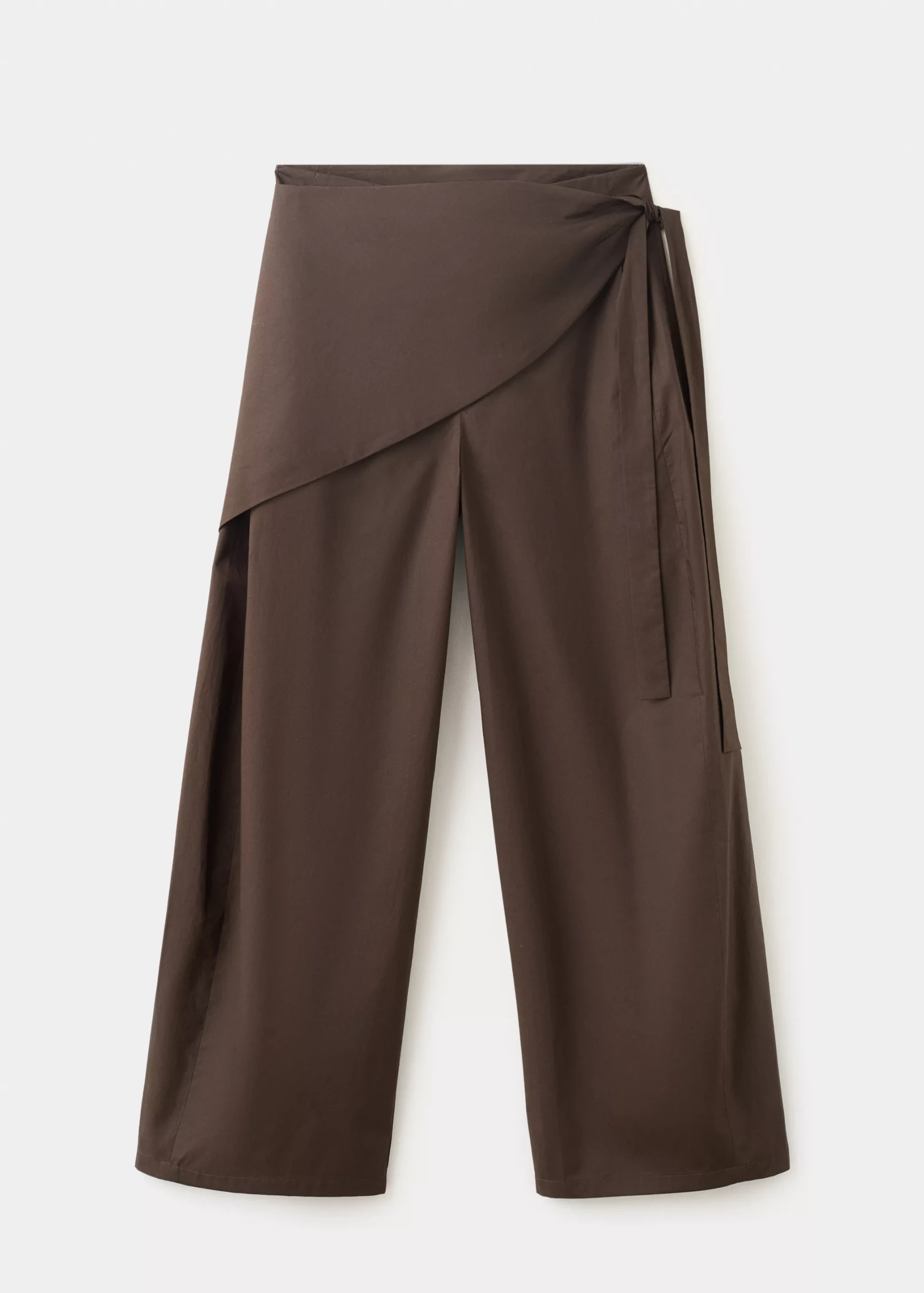 Straight-Leg Trousers With Detachable Scarf - Women | Mango Usa