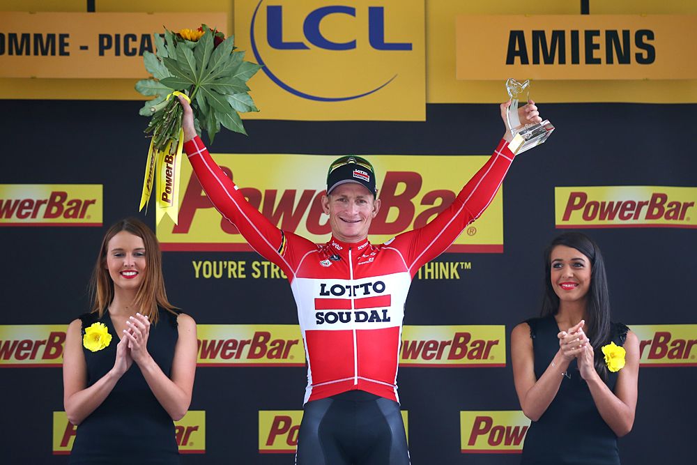 Andr&eacute; Greipel (Lotto Soudal) wins stage 5 at the Tour de France