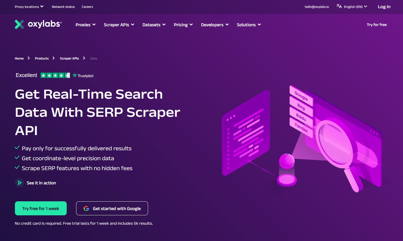 Oxylabs SERP Scraper API