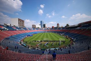 General view of the Estadio Ciudad de los Deportes ahead of a game between Cruz Azul and Monterrey in May 2024.